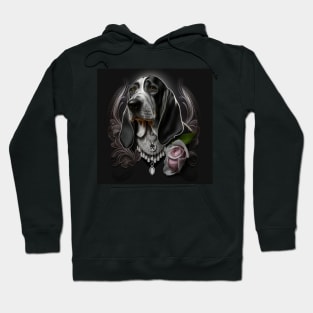 Gothic Basset Hound Hoodie